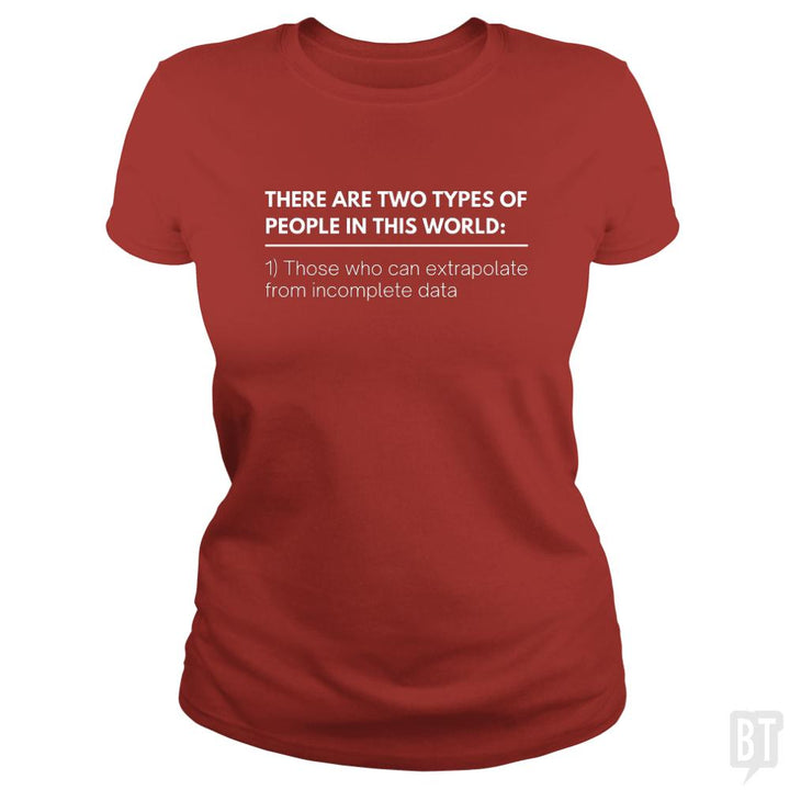 Incomplete Data, Extrapolate - BustedTees.com