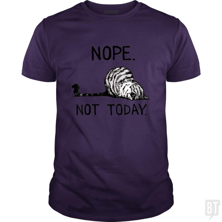 Nope not today cat - BustedTees.com