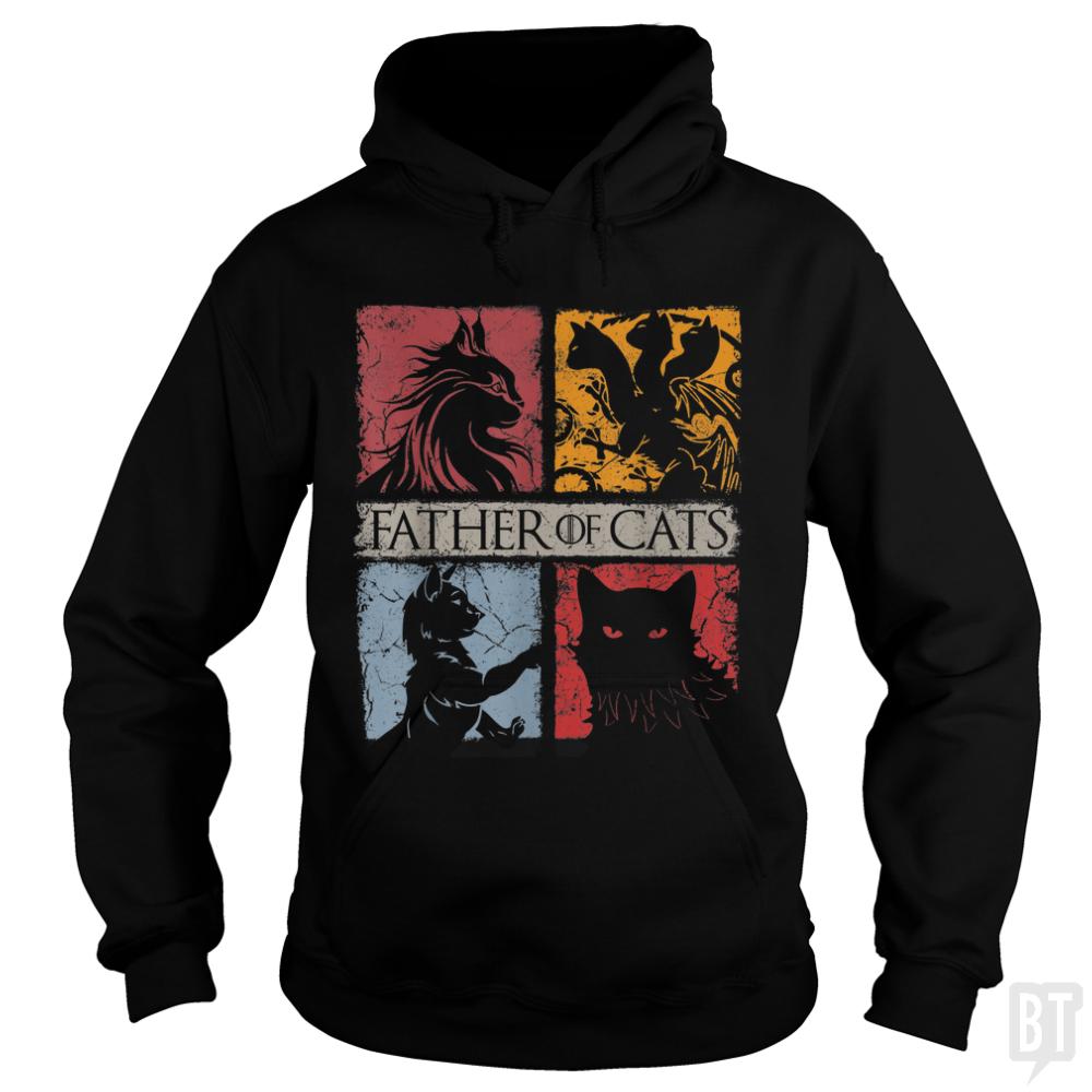 Father of Cats Shirt - Cat Lovers Cat Dad Fabulous - BustedTees.com