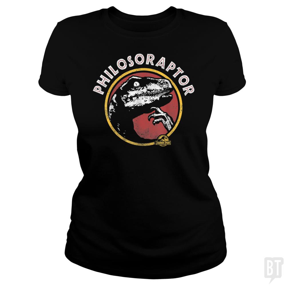 Jurassic Park Philosopher Funny Humor Graphic - BustedTees.com