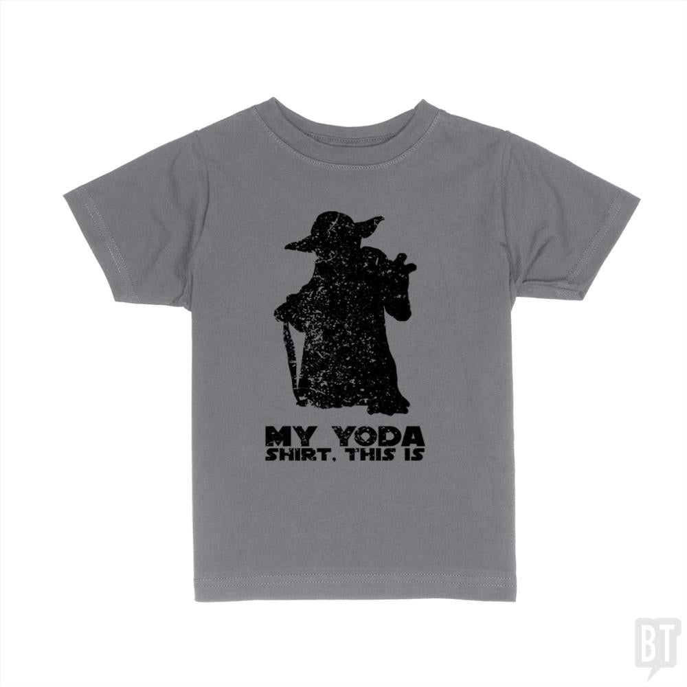 This is my Yoda shirt. Kids Shirt - BustedTees.com