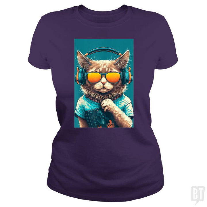 DJ Vintage 80s Cat Kitten