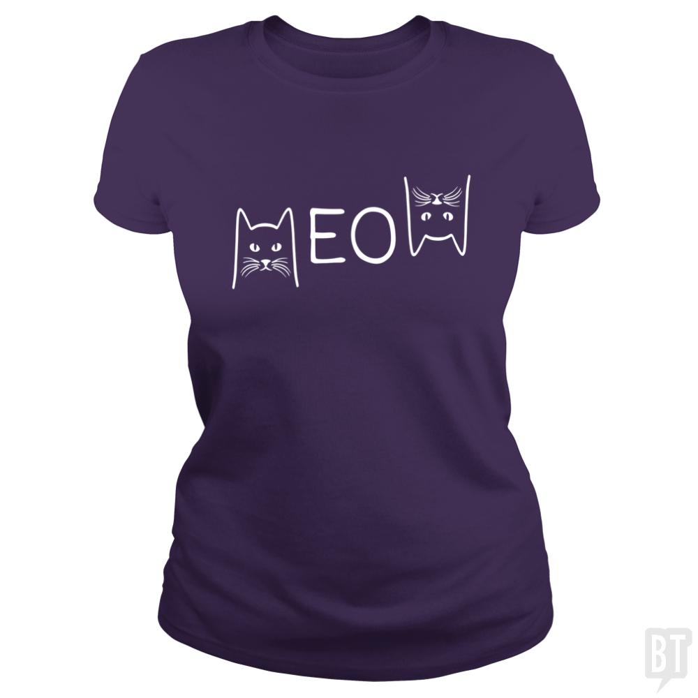 Funny Cats Meow Cat - BustedTees.com
