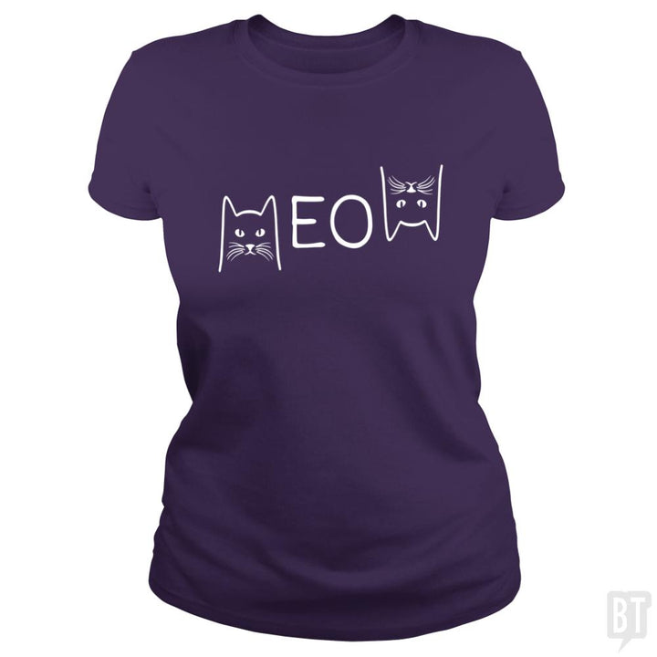 Funny Cats Meow Cat - BustedTees.com