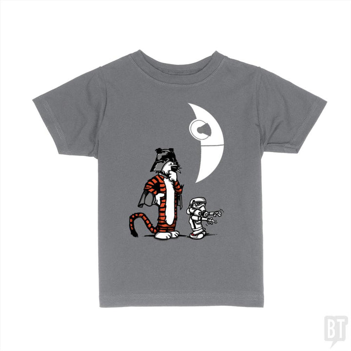 DARTH HOBBES AND CALVIN TROOPER Kids Shirt - BustedTees.com