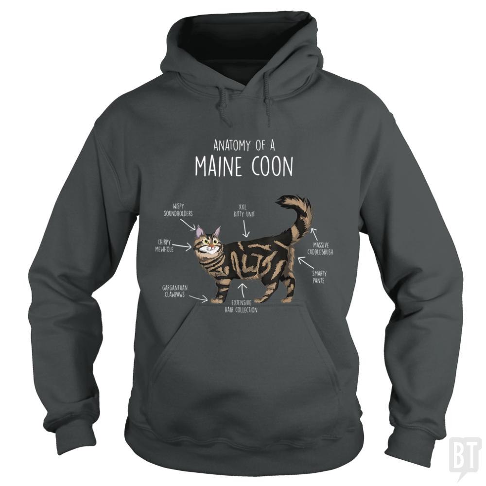 Anatomy of a Maine Coon Cat Funny Cute - BustedTees.com