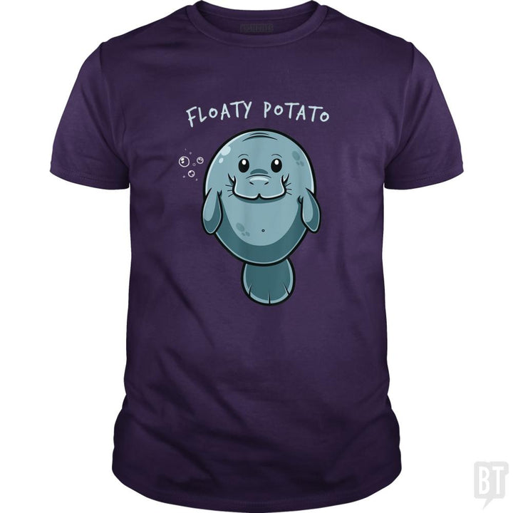 Floaty Potato Funny Manatee Sea Animal Manatees Po - BustedTees.com