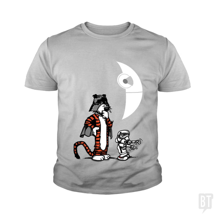 DARTH HOBBES AND CALVIN TROOPER Kids Shirt - BustedTees.com