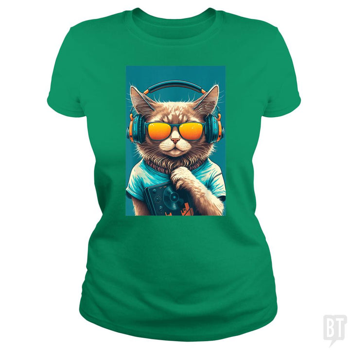 DJ Vintage 80s Cat Kitten