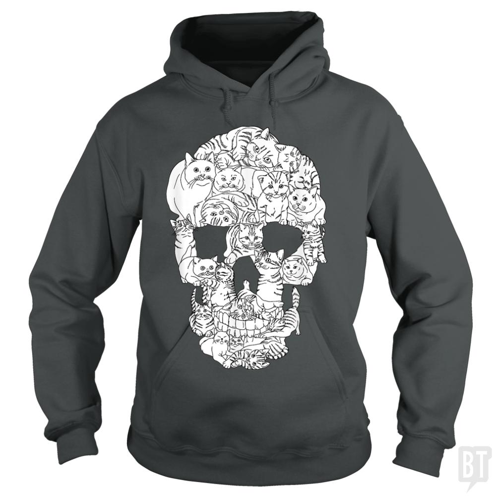 Cats Skull - BustedTees.com