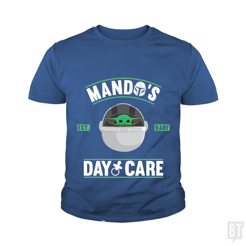 Mando's day care Kids Shirt - BustedTees.com