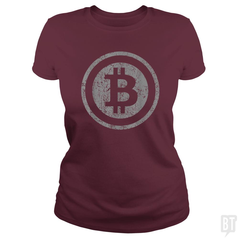 Vintage Bitcoin T-Shirt For Crypto Currency Trader - BustedTees.com