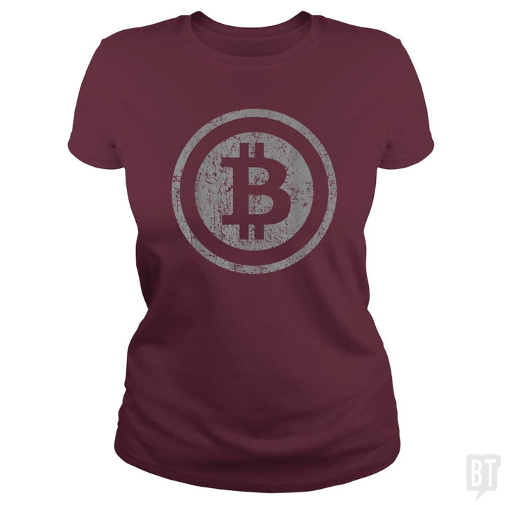 Vintage Bitcoin T-Shirt For Crypto Currency Trader - BustedTees.com
