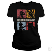 Load image into Gallery viewer, Father of Cats Shirt - Cat Lovers Cat Dad Fabulous - BustedTees.com
