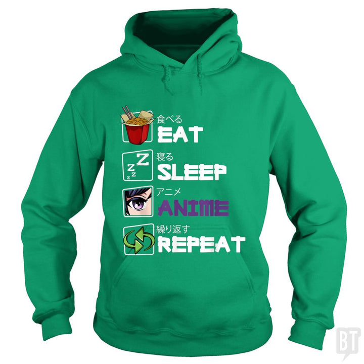 Eat Sleep Anime Repeat - BustedTees.com