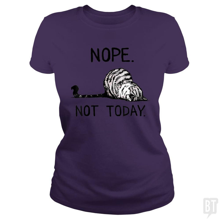 Nope not today cat - BustedTees.com