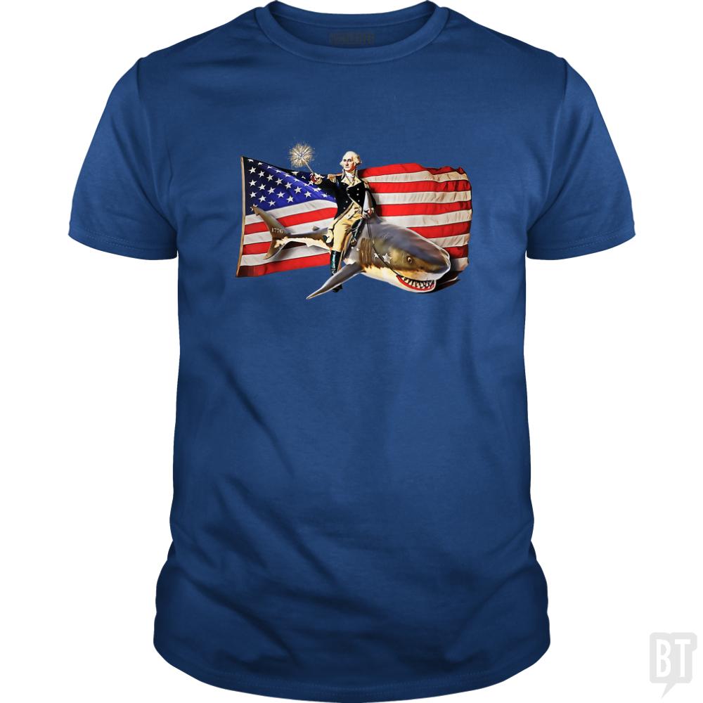 Washington Riding Shark - BustedTees.com