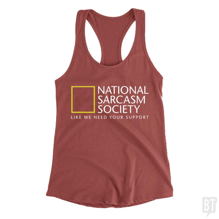 National Sarcasm Society Tank Tops - BustedTees.com