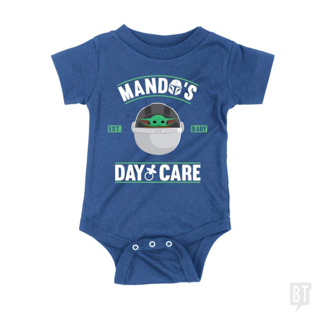 Mando's day care Kids Shirt - BustedTees.com