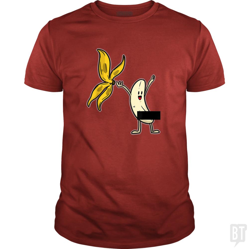 Banana Striptease Censored  Naked Funny Adult - BustedTees.com