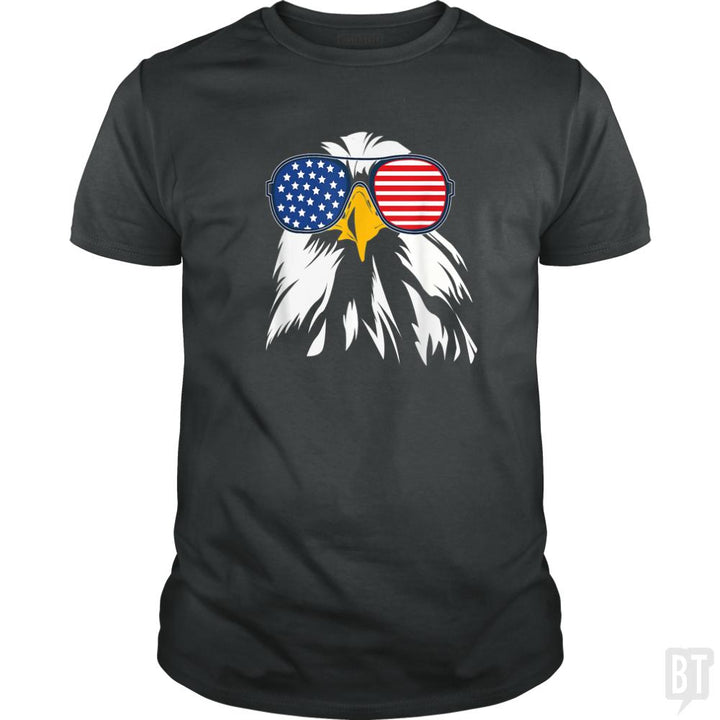 PATRIOTIC EAGLE Shirt 4th of July USA American Fla - BustedTees.com
