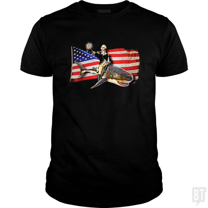 Washington Riding Shark - BustedTees.com