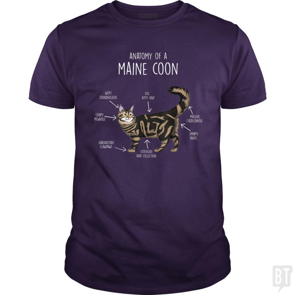 Anatomy of a Maine Coon Cat Funny Cute - BustedTees.com