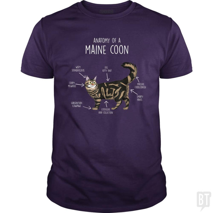 Anatomy of a Maine Coon Cat Funny Cute - BustedTees.com