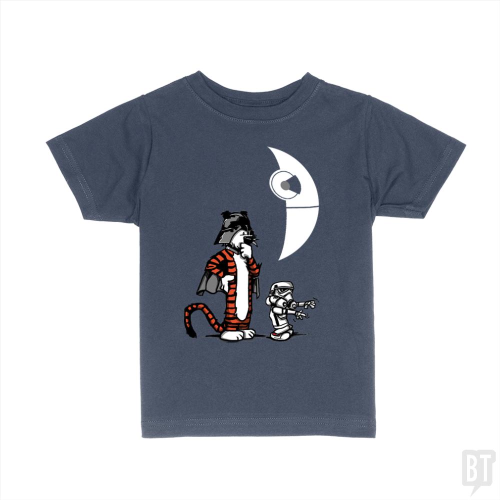 DARTH HOBBES AND CALVIN TROOPER Kids Shirt - BustedTees.com