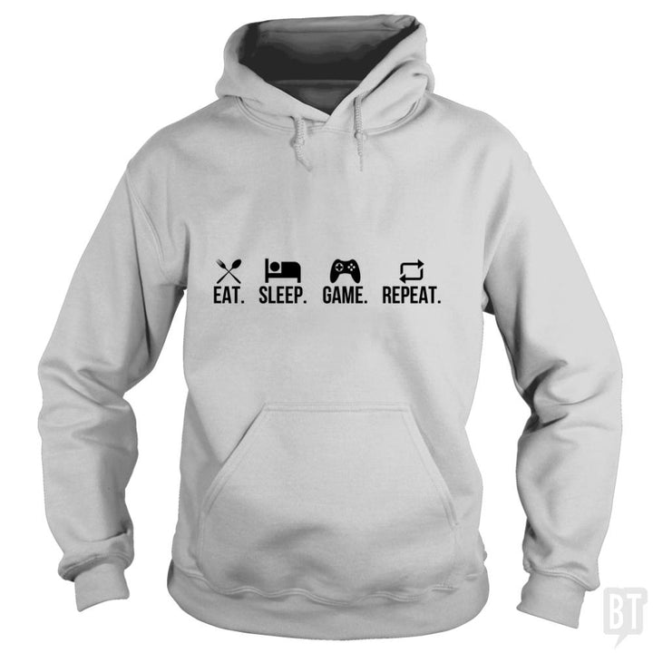 Eat, Sleep, Game, Repeat - BustedTees.com