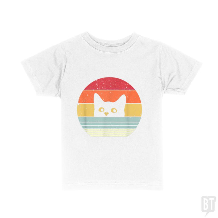 Cat Shirt Retro Style  Kids Shirt - BustedTees.com