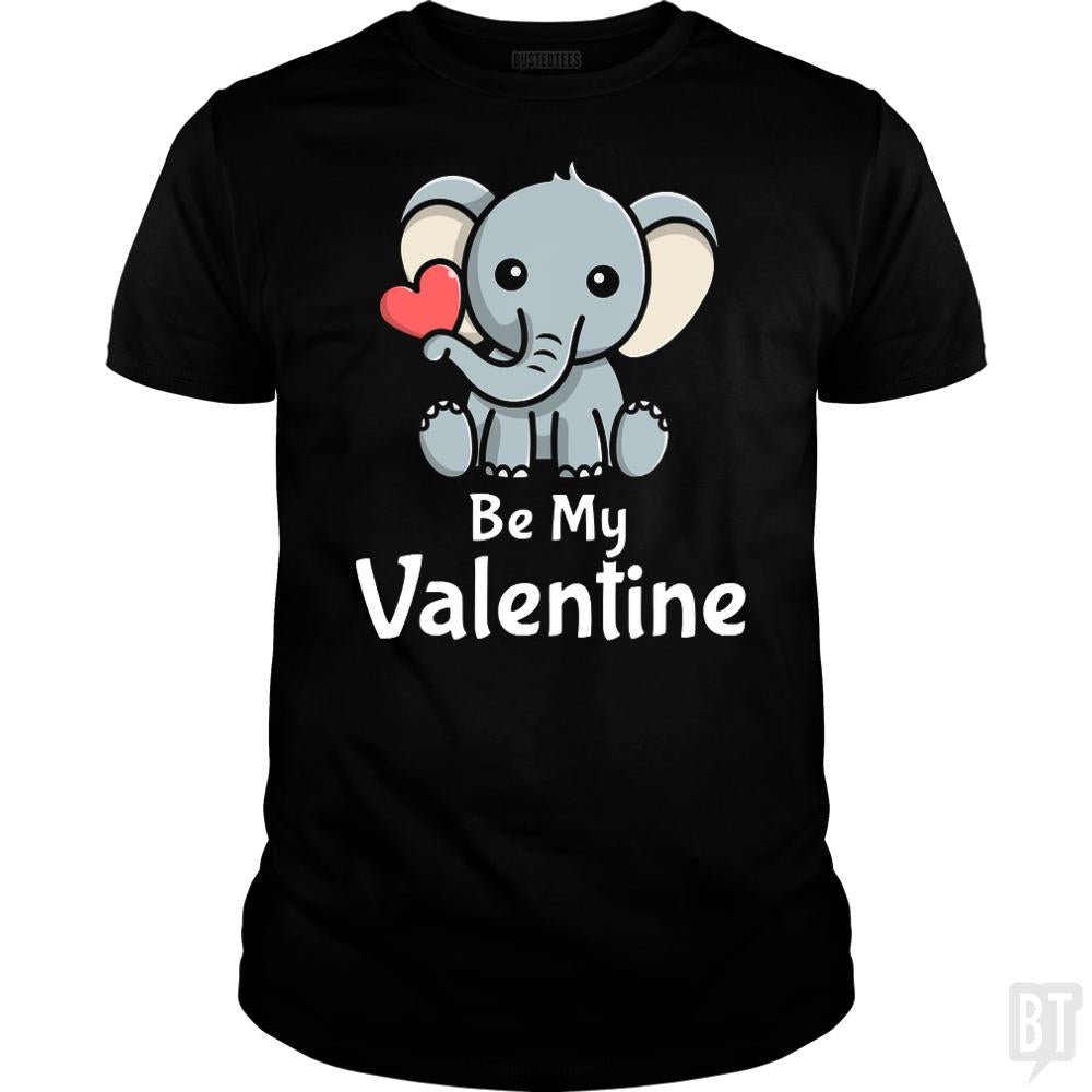 Valentines Day Cute Elephant Red Heart Kids Boys a