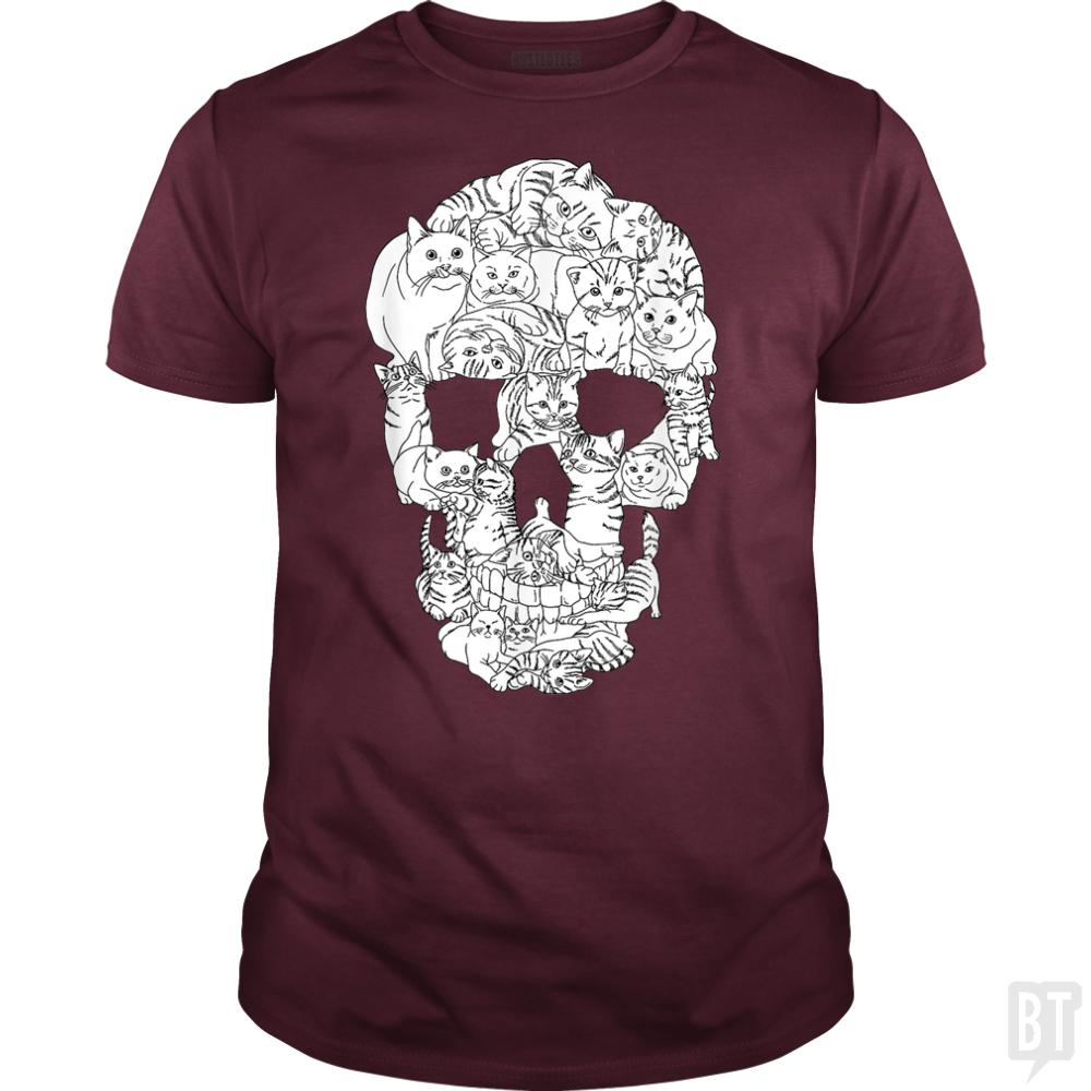 Cats Skull - BustedTees.com
