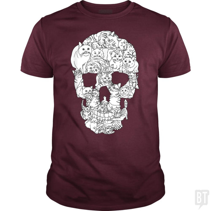 Cats Skull - BustedTees.com