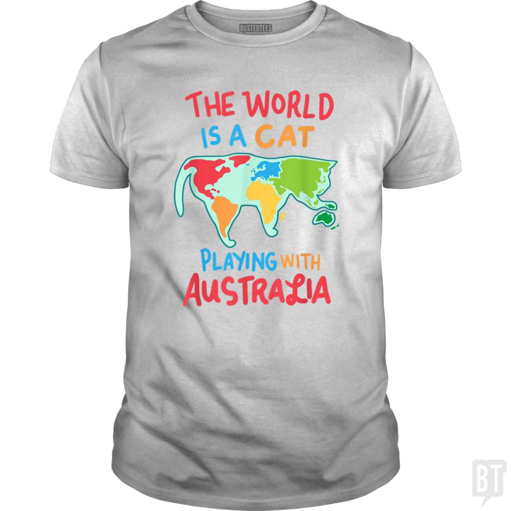The World Is A Cat - BustedTees.com