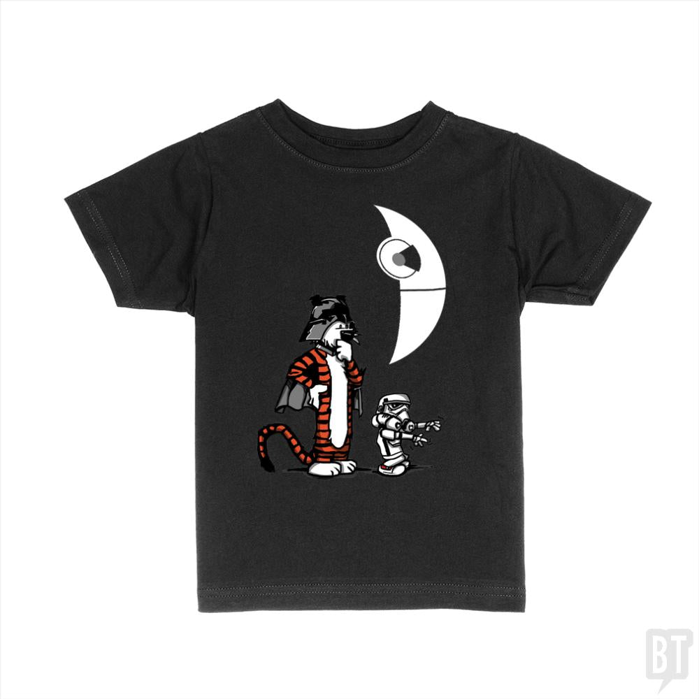 DARTH HOBBES AND CALVIN TROOPER Kids Shirt - BustedTees.com