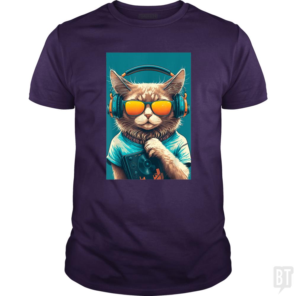 DJ Vintage 80s Cat Kitten