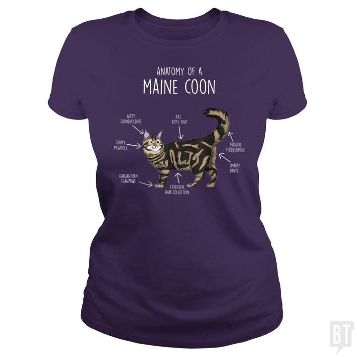 Anatomy of a Maine Coon Cat Funny Cute - BustedTees.com