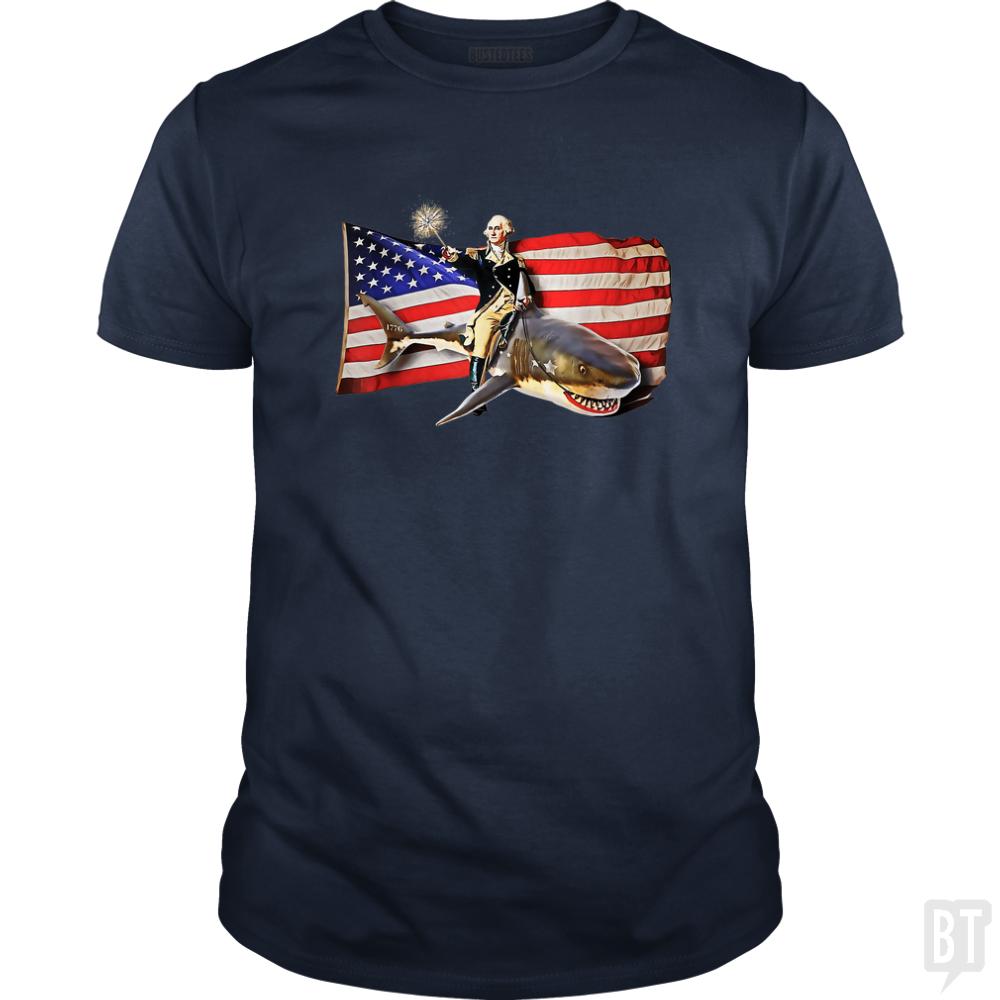 Washington Riding Shark - BustedTees.com