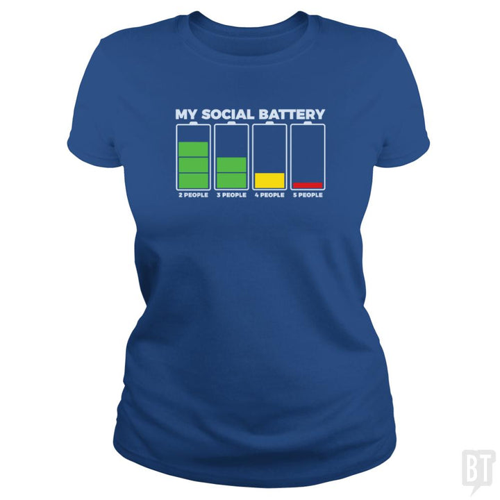 Introvert My Social Battery - BustedTees.com