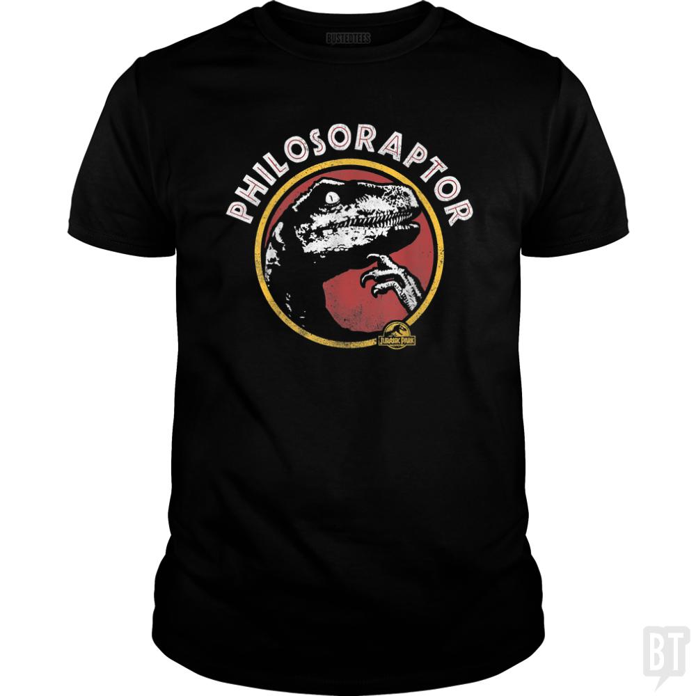 Jurassic Park Philosopher Funny Humor Graphic - BustedTees.com