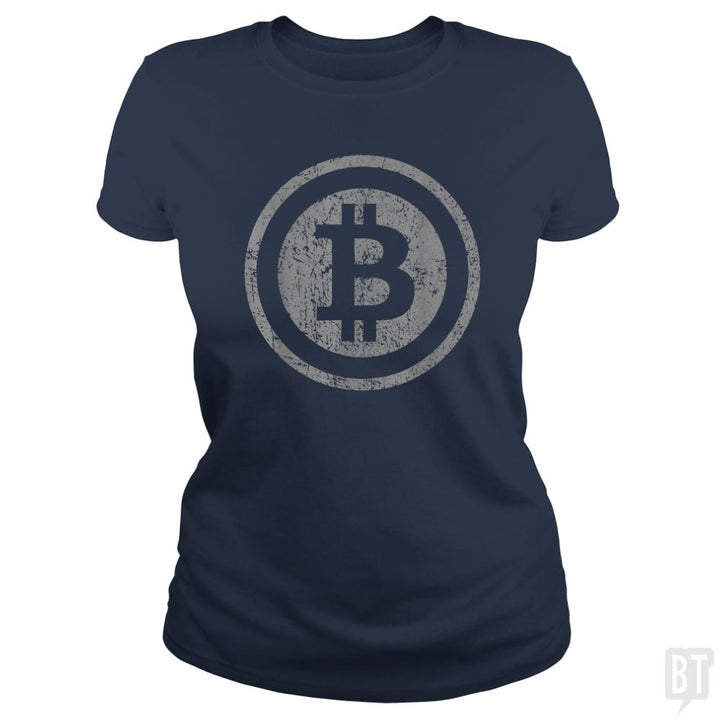 Vintage Bitcoin T-Shirt For Crypto Currency Trader - BustedTees.com