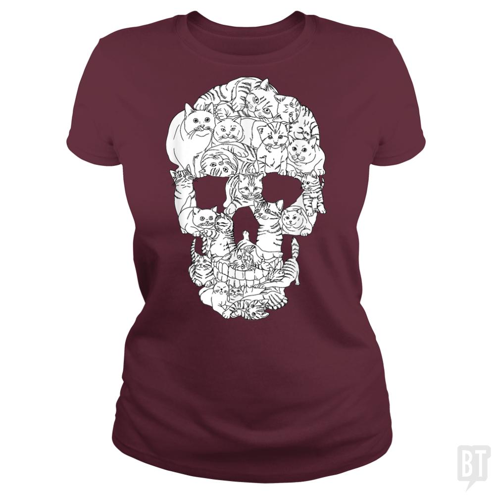 Cats Skull - BustedTees.com