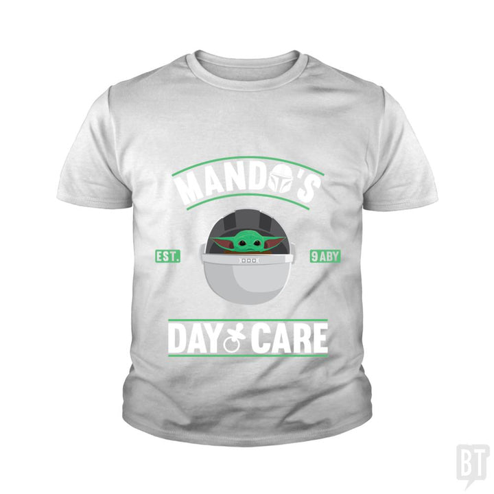 Mando's day care Kids Shirt - BustedTees.com