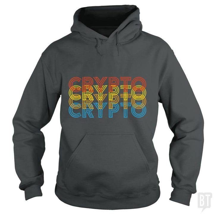 Vintage Cool Crypto Bitcoin Blockchain Retro - BustedTees.com