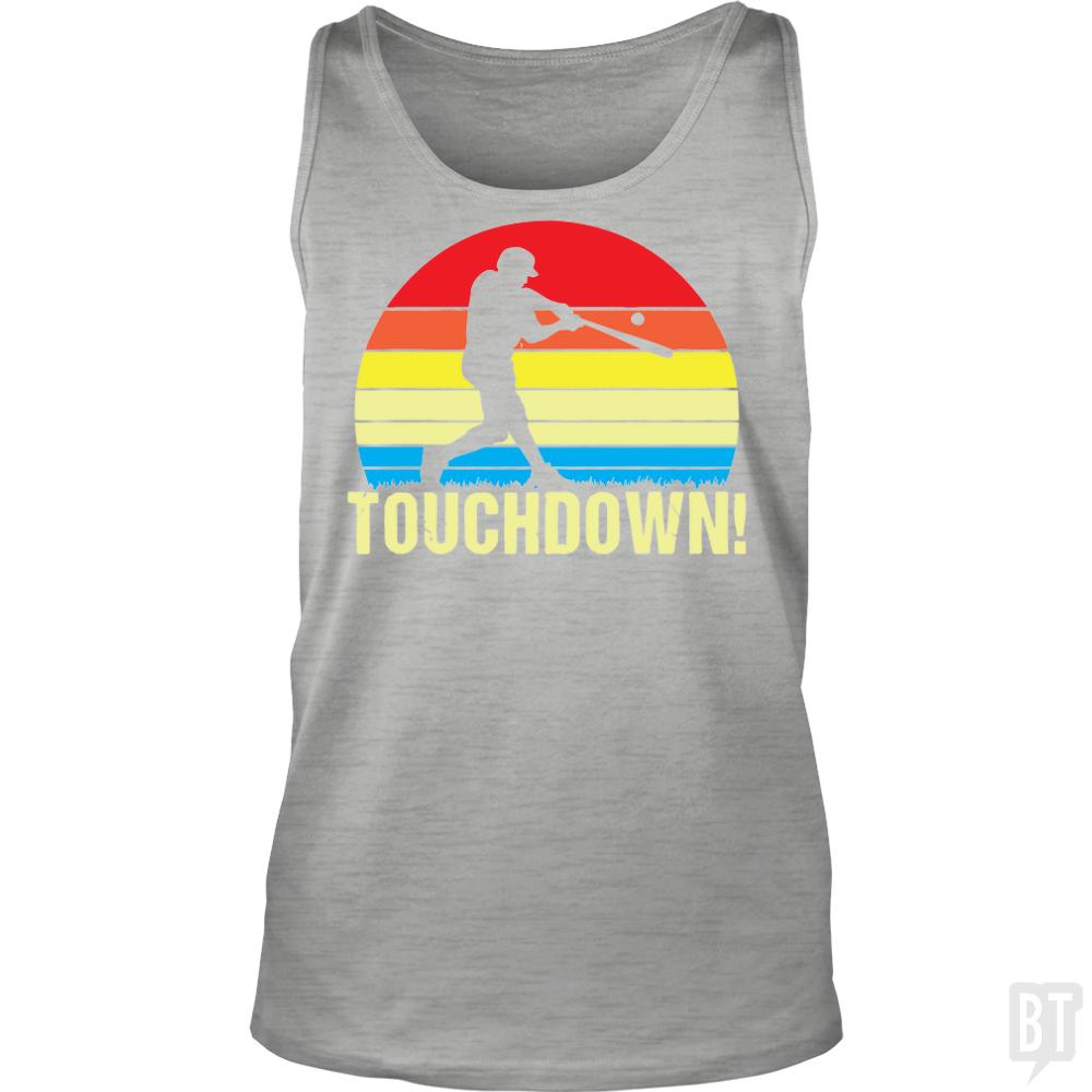 Touchdown Baseball Tank Tops - BustedTees.com