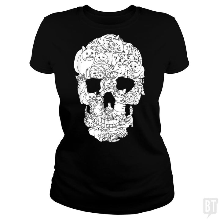 Cats Skull - BustedTees.com