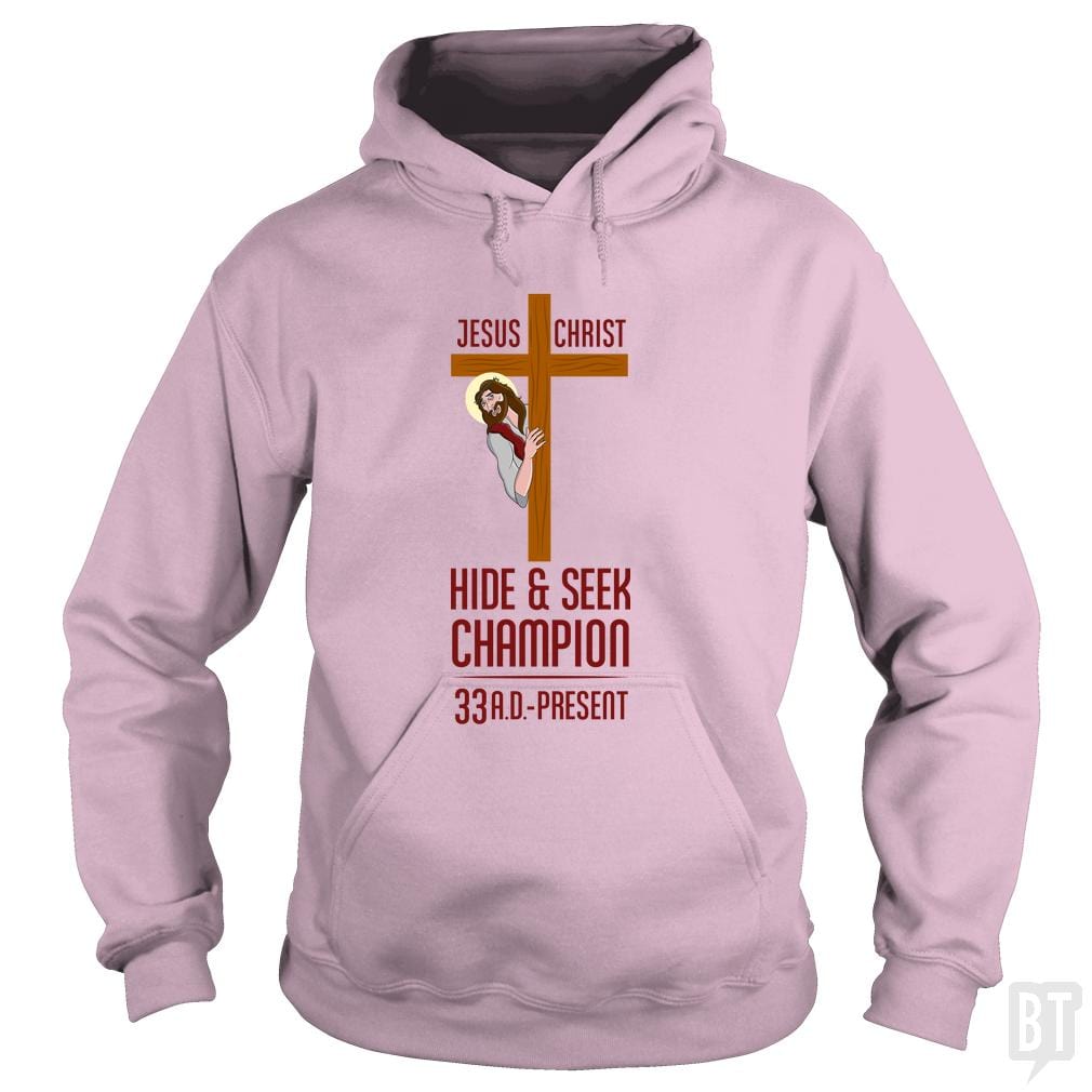 Funny Atheist T-Shirt Jesus Christ Hide and Seek C - BustedTees.com