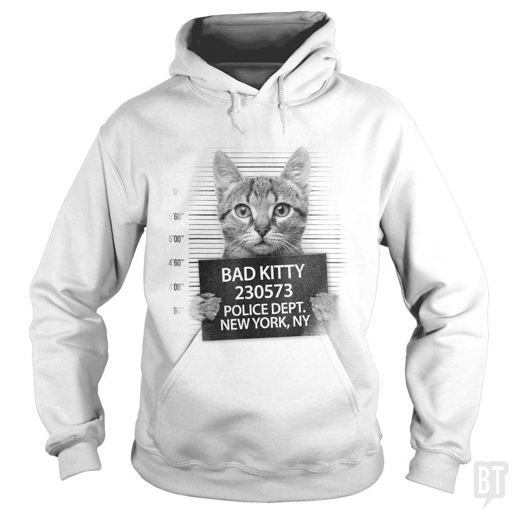 Funny Cute Bad Kitty Cat - BustedTees.com