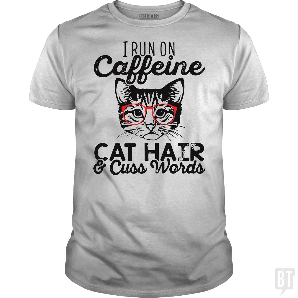 i run on cafeeine t shirt - BustedTees.com
